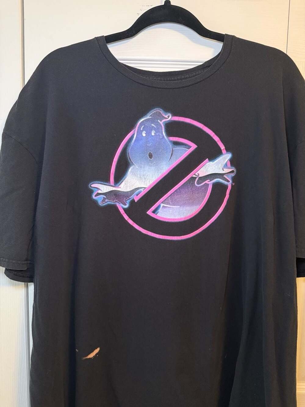 Mad Engine Ghostbusters Graphic T-Shirt Size 3X Black Neon Movie Tee